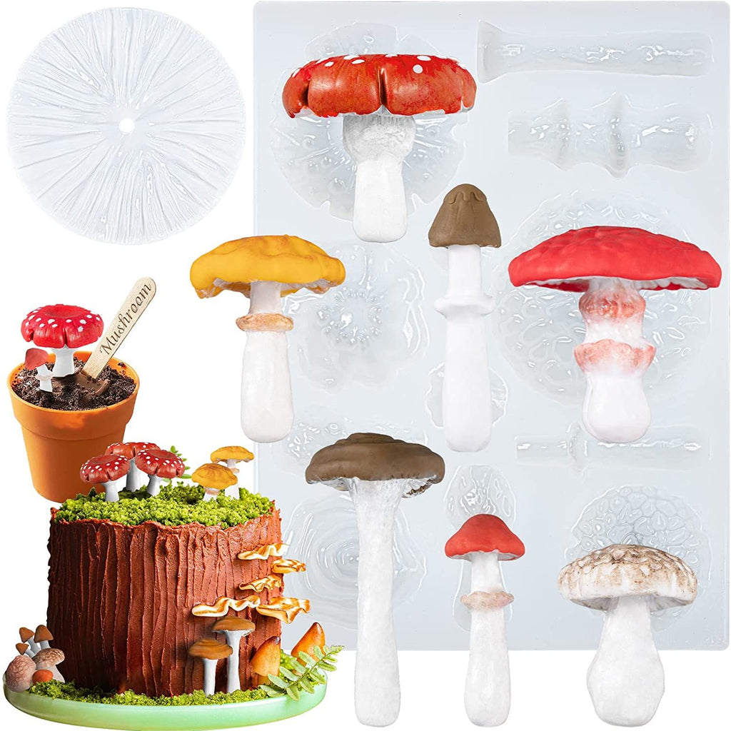 Funshowcase Life Like Mushroom Silicone Mold and Texture Veiner